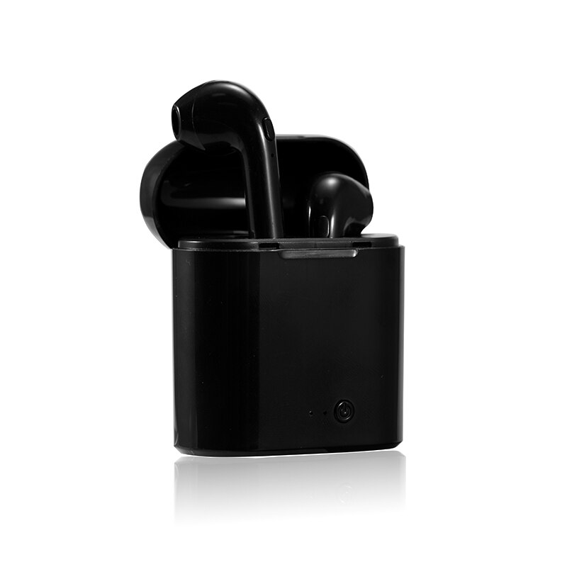 BOHM inpods 2 Tws Bluetooth 5,0 auriculares inalámbricos Mini auriculares con micrófono caja de carga auriculares deportivos para teléfono inteligente: i7S black no box