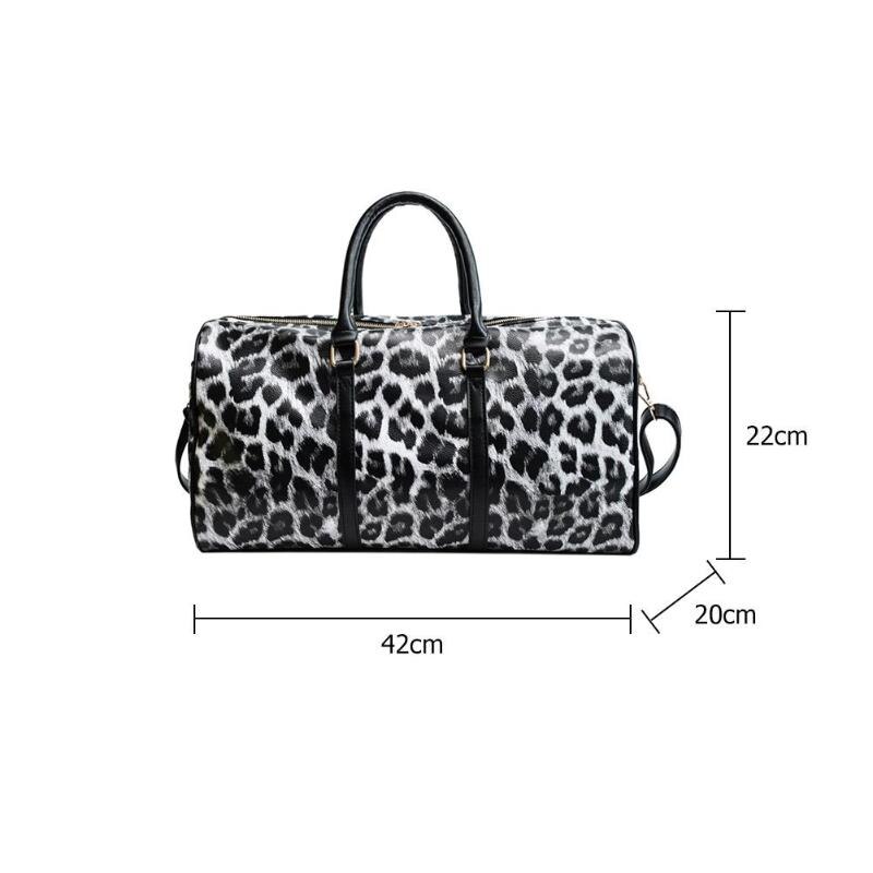 Leopard weekender duffle bag lett vanntett travel duffle bag sammenleggbar reisetaske