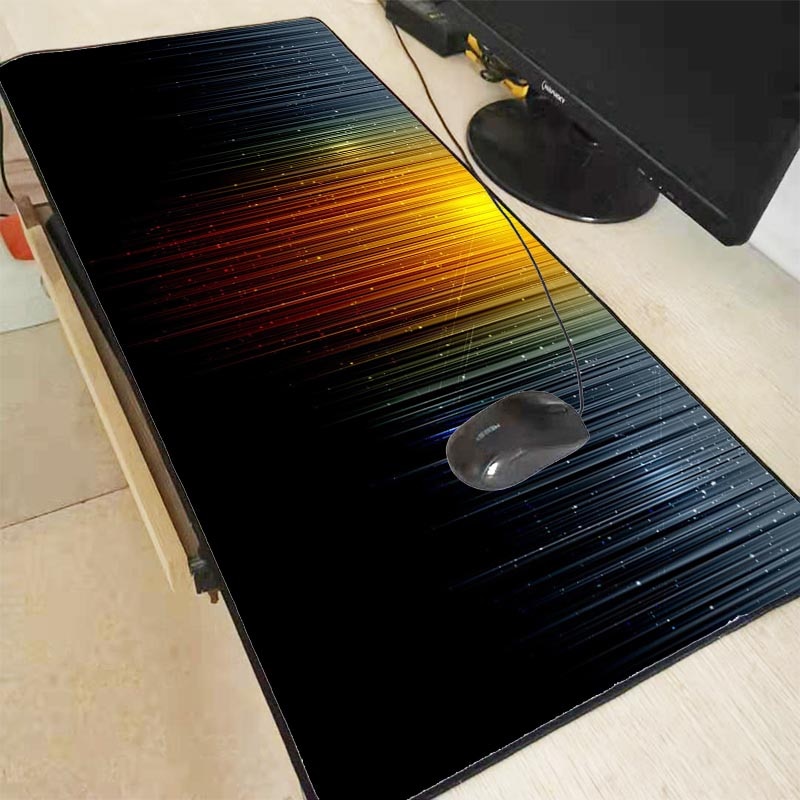 Mairuve mouse pad gaming, mousepad com fecho para mouse, linha preta 600x300 900x400mm acessório do computador do jogo gamer