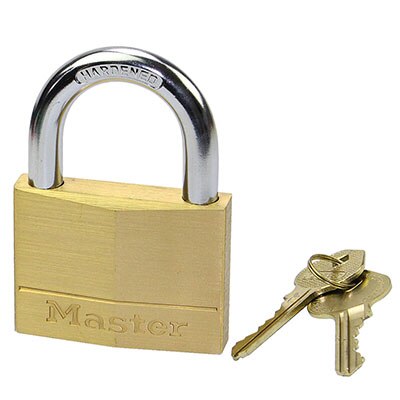 Master Lock Massief Messing Hangslot Outdoor Indoor Waterdichte Keyed Lock voor Rugzakken, Aktetassen, Tackle dozen, kluisjes sloten: 170