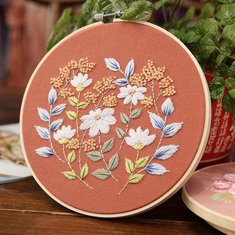 Handmade Embroidery Three-dimensional Embroidery FlowerDiy Material Package European Making Adult Beginners Introduction Ribbon