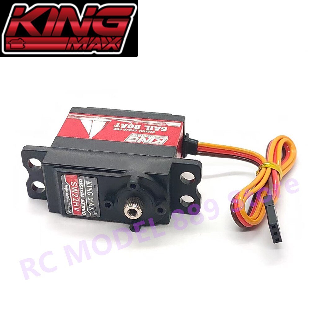 Kingmax SW22HV 68g 22kg.cm digital metal gears sail winch servo 1--7T programmable dual ball bearings waterproof RC Sail boat