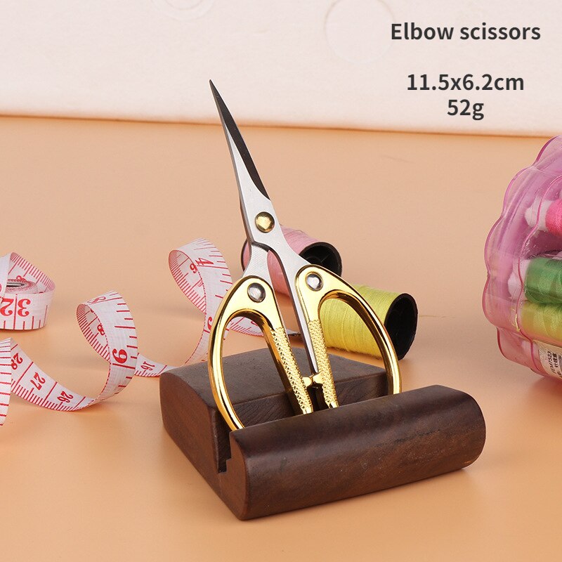 Office Scissors Stainless Steel Zinc Alloy Paper Cutting Scissors Children Students Cut Stationery Scissors: Gold 5 elbow