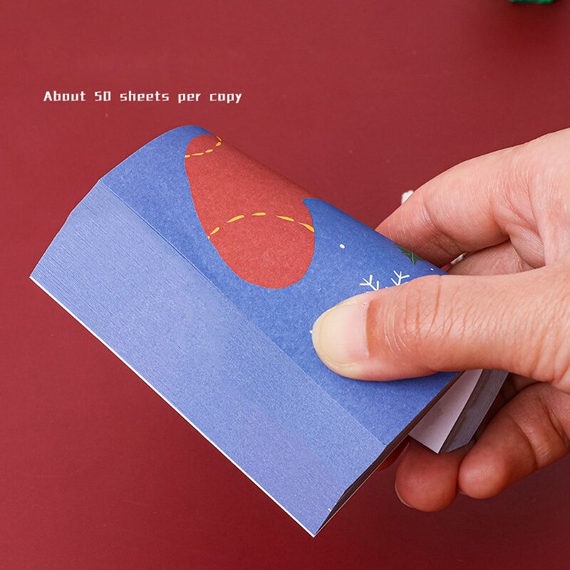 Leuke Cartoon Kerst Student Briefpapier Sticky Berichten Sneeuwpop Kerstboom Gedrukt Notities Stickers Party Accessoires