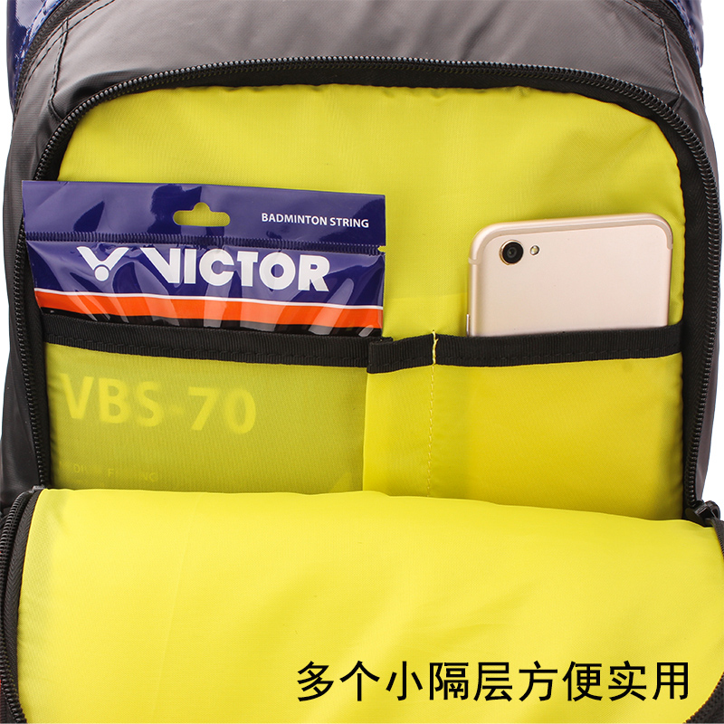 2018New Original Victor bádminton bolsa mochila deporte al aire libre de viaje bolsas de deportes de raqueta bolsa de gimnasio BR7009FC para 1-3 raquetas de zapatos