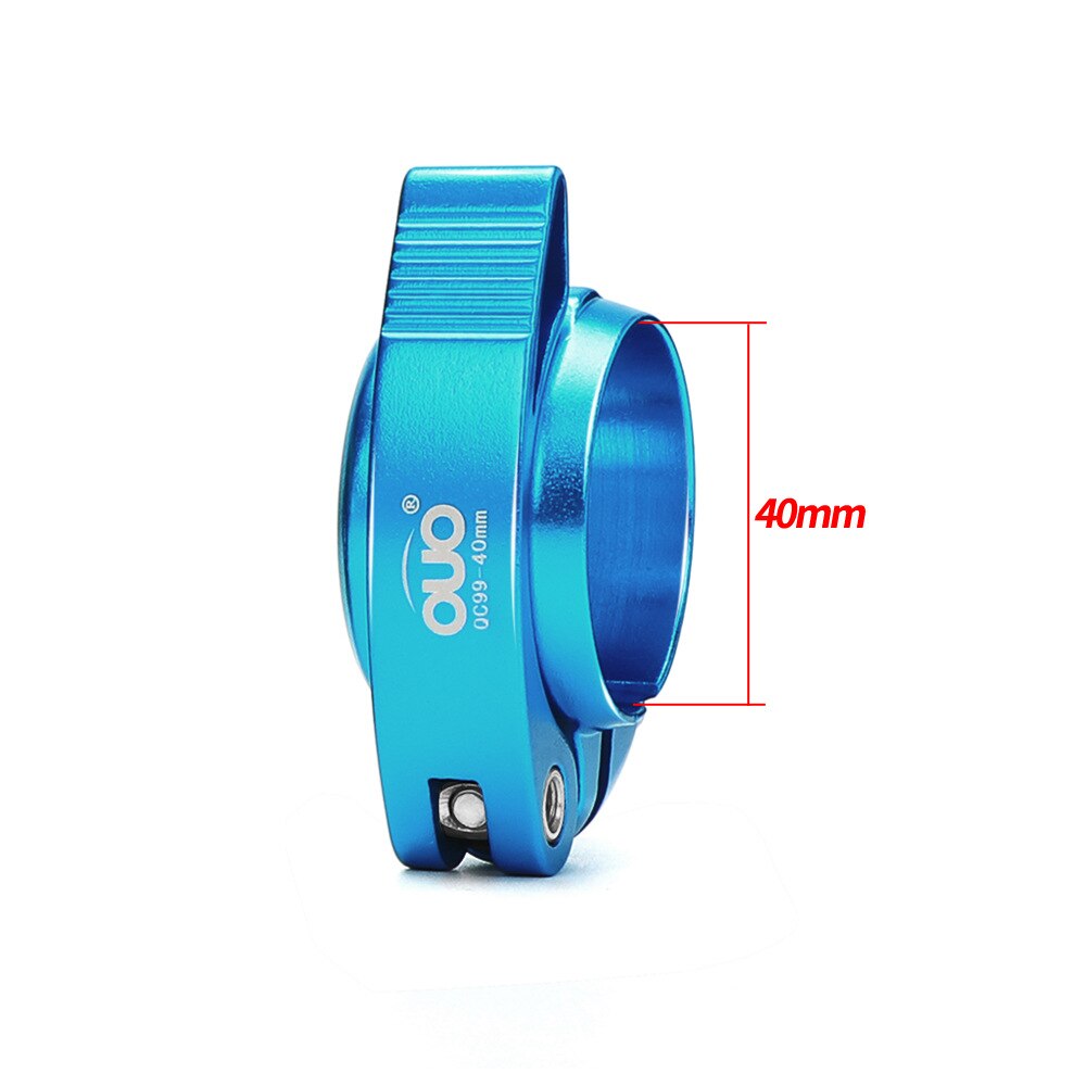 Colorful CNC Bicycle Seat Tube Clamp Suitable for Sp8 Generation Driving Seat Tube Clamp 40/41mm Folding Bicycle Seat Tube Clamp: Blue-40mm