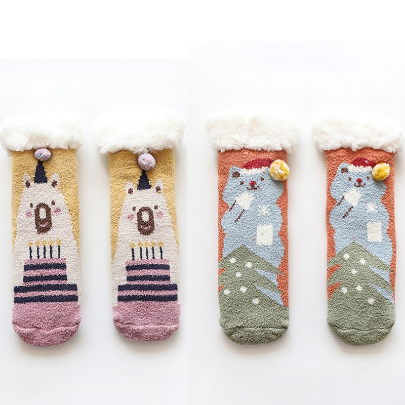 Christmas socks kids Cotton Winter Socks Baby Girls Boys Kids Socks Christmas Tree Snow Elk Children Christmas Socks: P