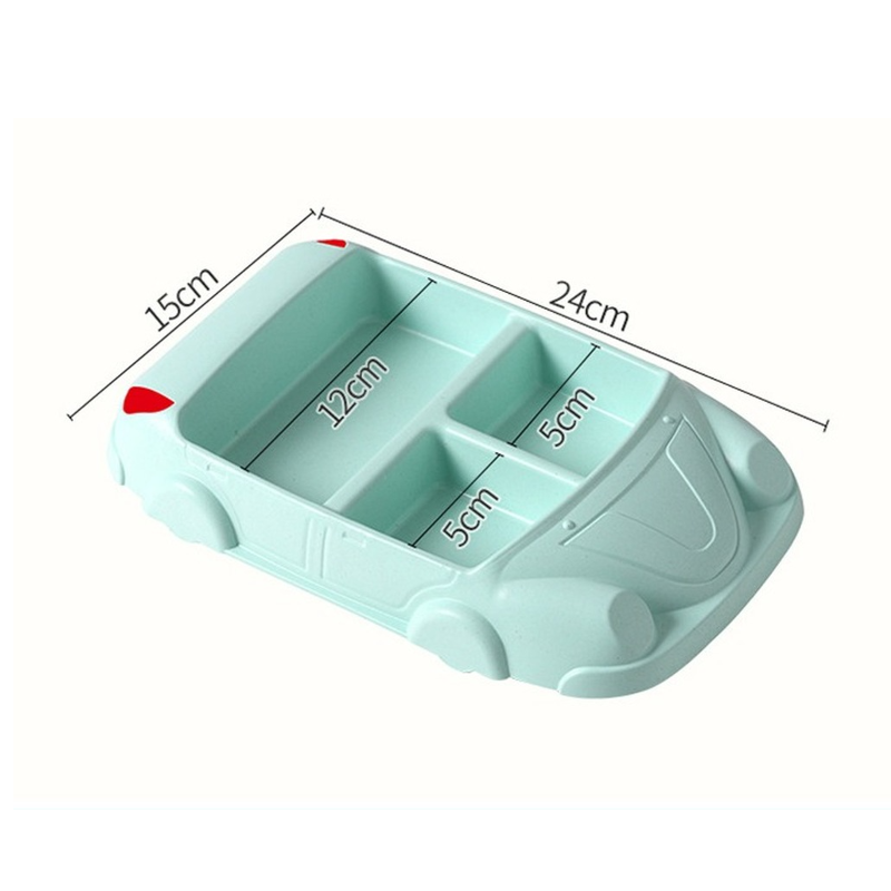 Platos de alimentación bonitos para bebé, cuenco de fibra de bambú ecológico, vajilla para coche para niños, juego separado, platos de entrenamiento de comida para niños, 1 ud.