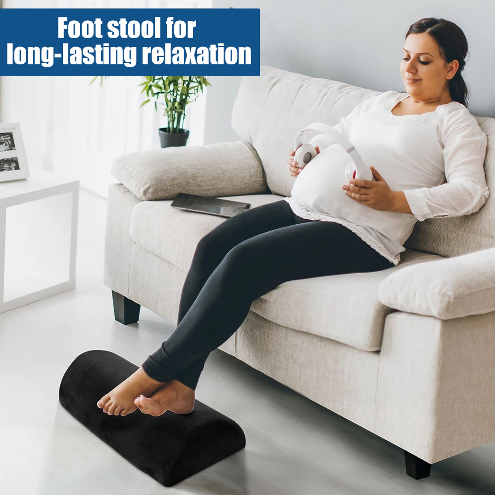 Ergonomic Foot Rest Under Desk - Office Work, Gaming Foot Elevation Pillow, Wedge Pillow for Legs - Provides All-Day Relief