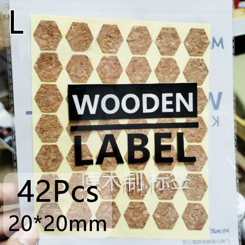 1Sets Wooden Labels Sticker Craft Kitchen Bottle Jars Organizer Labels Sticker Packaging Sealing Label Album Adhesive Sticker: L