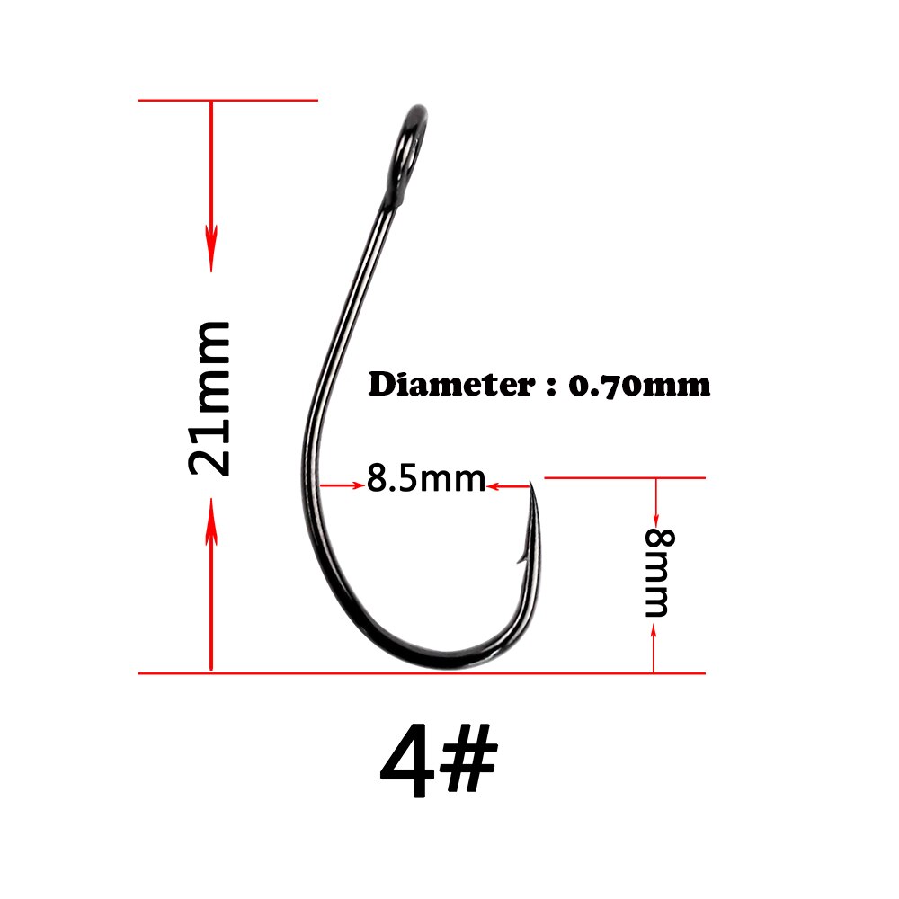 100 pcs/pack single barbless hook high carbon steel Barbed fishing hooks tackle for Sea Bass Perch zander crappie spoon fishhook