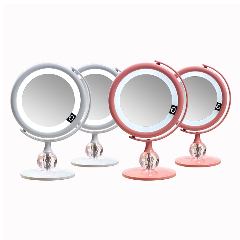 Touch Dimmer LED Mirror Touch Screen Makeup Mirror Luxury Mirror With 20 LED Lights 180 Degree Adjustable Table MakeUp Mirror