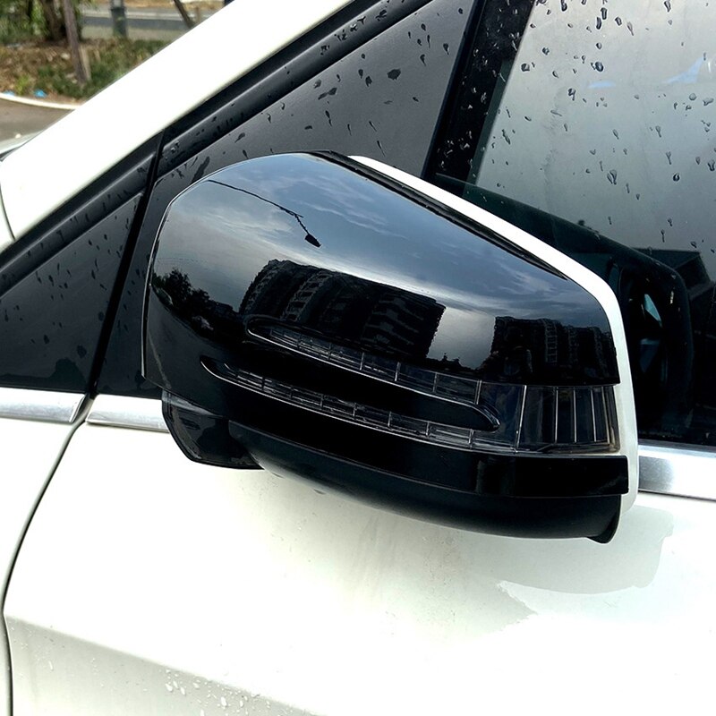 Para Mercedes Benz a B CLA GLA C E clase W176 C117 X156 W204 W212 negro brillante ABS espejo retrovisor lateral cubierta embellecedora