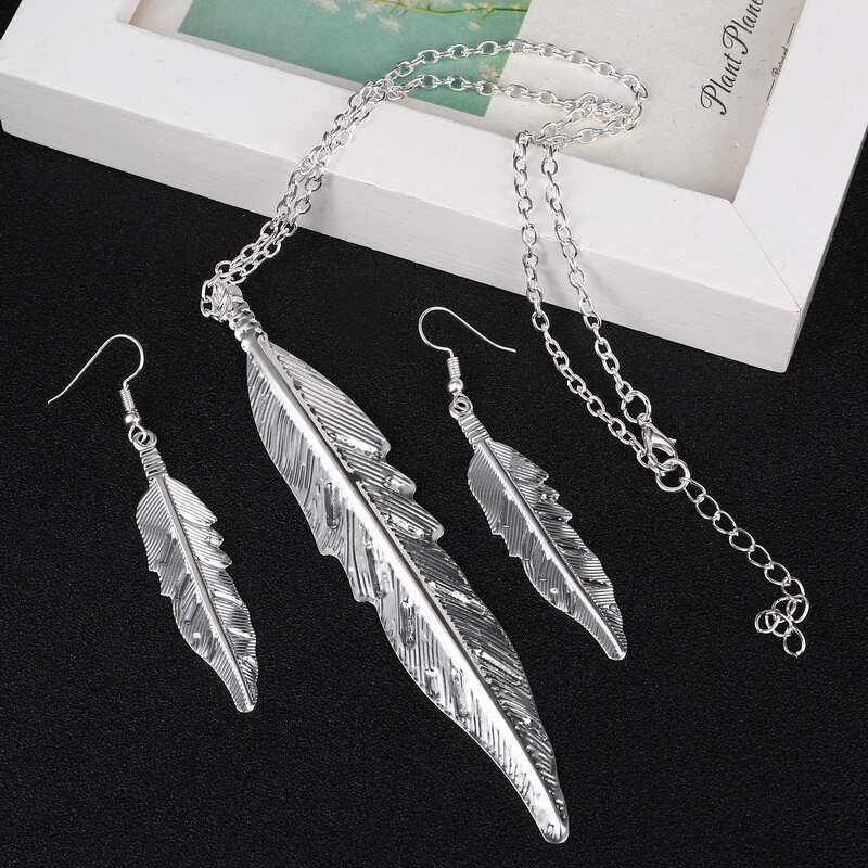 Item Verzilverd Laat Hanger Sieraden Set Voor Vrouwen
