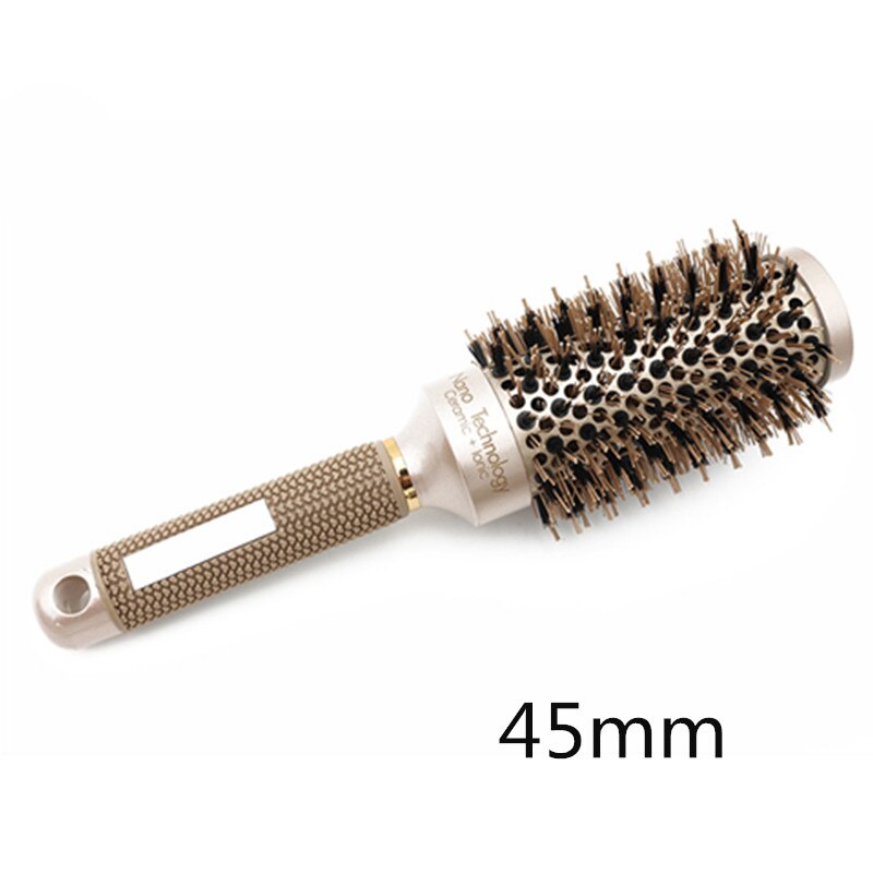 Brosse à cheveux Nano, peigne à canon rond ionique en céramique, outil de coiffure pour Salon de coiffure, 30 #216, 1 pièce/4 pièces, nouveauté: 45mm