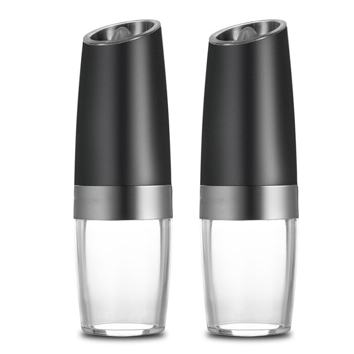Elektrische automatische molens peper- en zoutmolen led-verlichting peper kruiden graanmolen porseleinen maalkernmolen keukengereedschap: 2