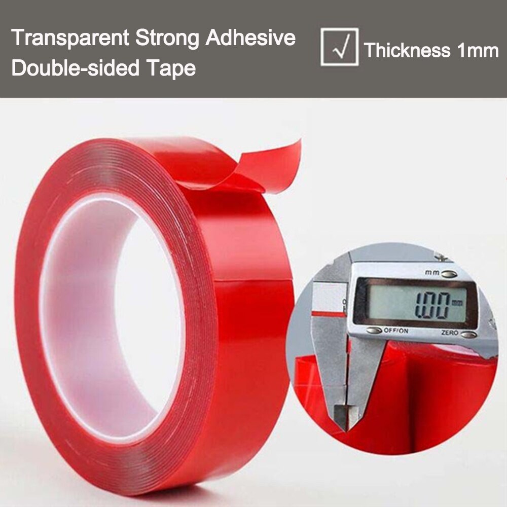 Acrylic Double Sided Adhesive Sticker 5 to20 mm 3 Meters Car Auto Tape Heavy Duty Mounting Tape Clear Industrial Outdoor Tape
