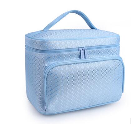 Bolsa de cosméticos para mujer UOSC, neceser de viaje, neceser resistente al agua, Bolsa de aseo multifunción: Skyblue