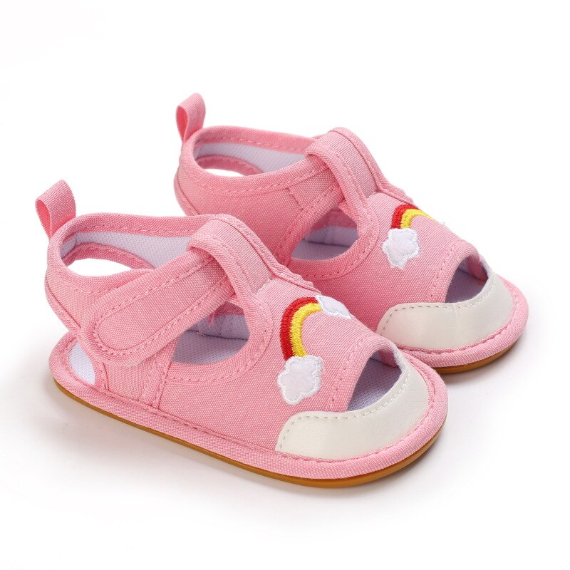 Sommersandalen für babys (jungen und mädchen) aus atmungsaktivem Segeltuch mit rutschfester sohle – süße lauflernschuhe für kleinkinder.