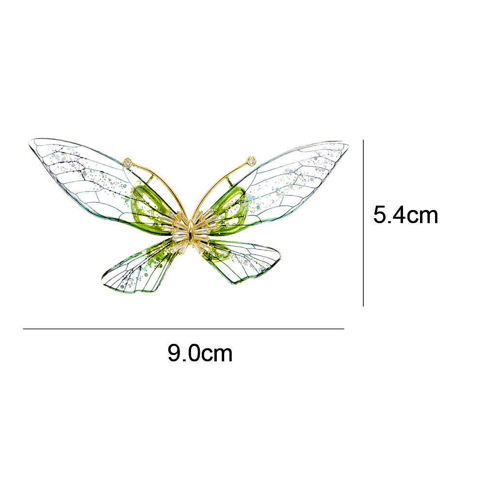 Cindy xiang smukke sommerfugl brocher til kvinder cubic zirconia insekt pin kobber broche 3 farver til rådighed