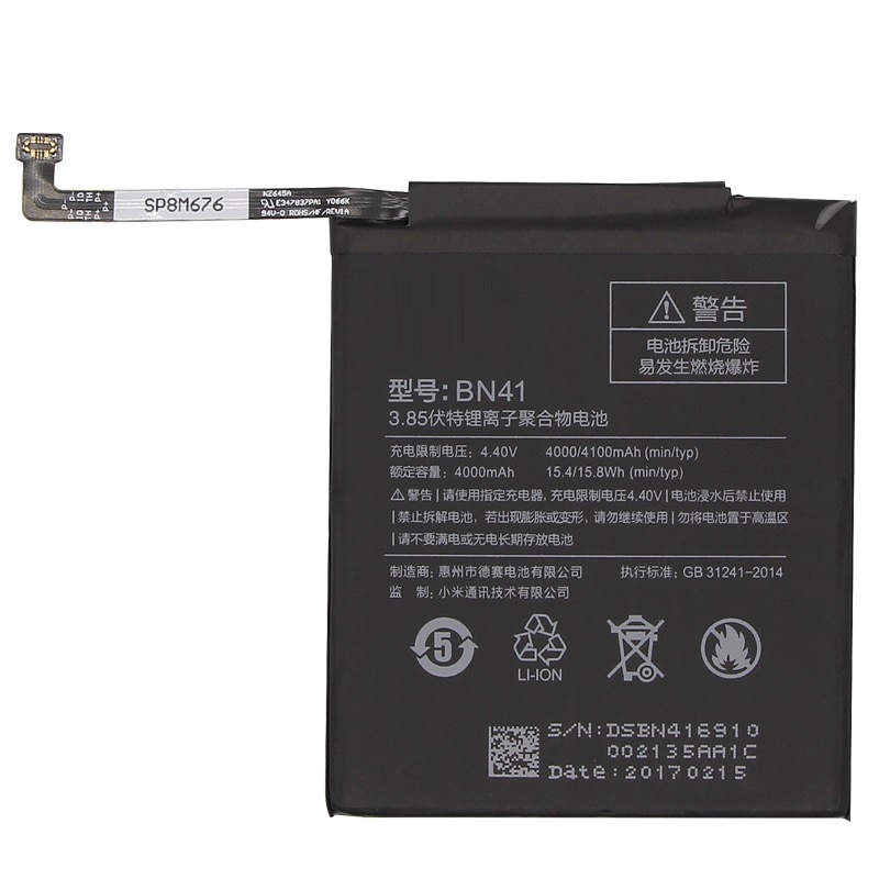 BN41-Batería de teléfono para Xiaomi Redmi Hongmi Note 4 / Note 4X MTK Helio X20, batería de repuesto Original de 4000mAh + herramienta