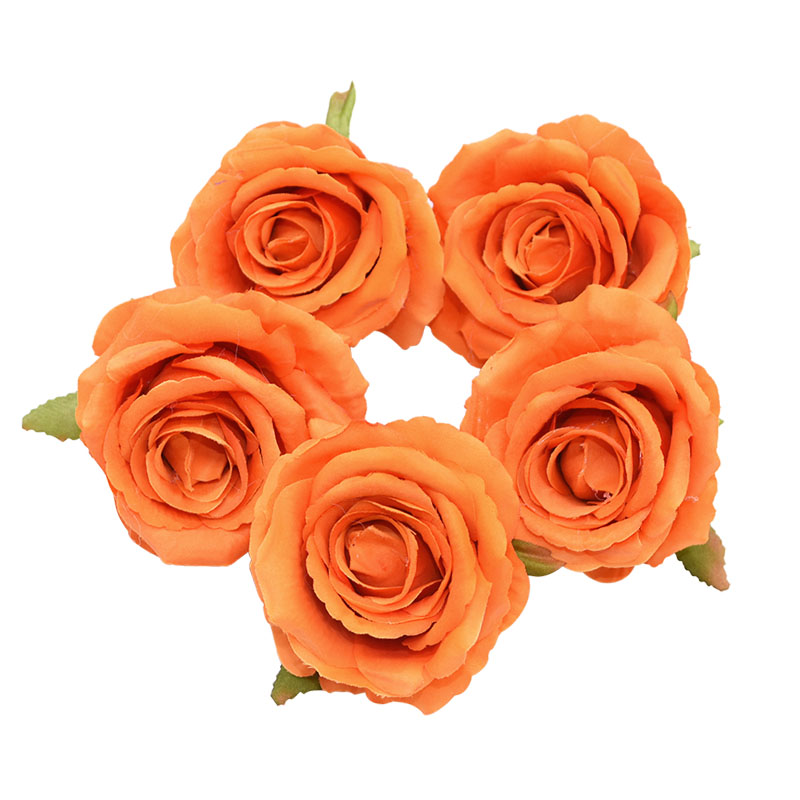 10 stks 10 cm Grote Hoofd Zijde Roos Bloem Decoratieve Bloesem Bruiloft Woondecoratie Accessoires DIY Krans Scrapbooking Ambachten: green