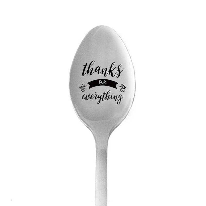 Rvs Dank U Suiker Thee En Koffie Lepel Voor Thanksgiving Christmas