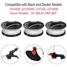 3Pcs Trimmer Spool Lijn Voor Black &amp; Decker A6481 St 4525 6600 7000 7200 7200-CA 7500 7700 7701 STC1820 STC1820PC Vervangen Deel