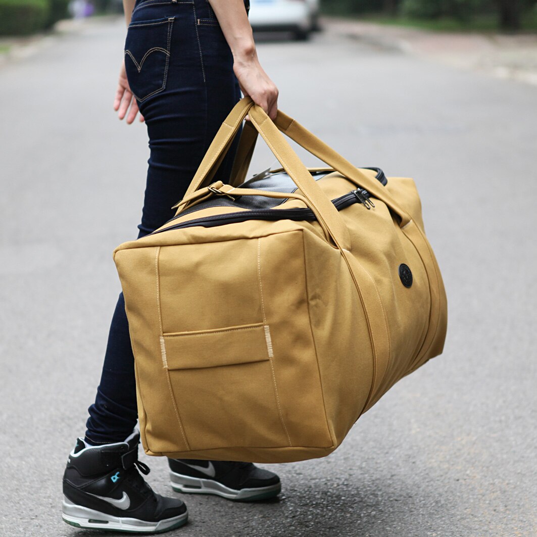 Mannen Reistassen Grote Capaciteit Vrouwen Bagage Travel Plunjezak Canvas Big Travel Handtas Vouwen Reis Tas Waterdicht