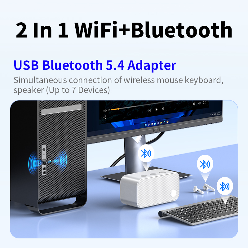 Unnlink 900 Mbit/s USB WiFi Bluetooth Adapter 2 In 1 Dongle WiFi 6 Dual Band 2,4 G 5G Wireless Netzwerk Lan Empfänger