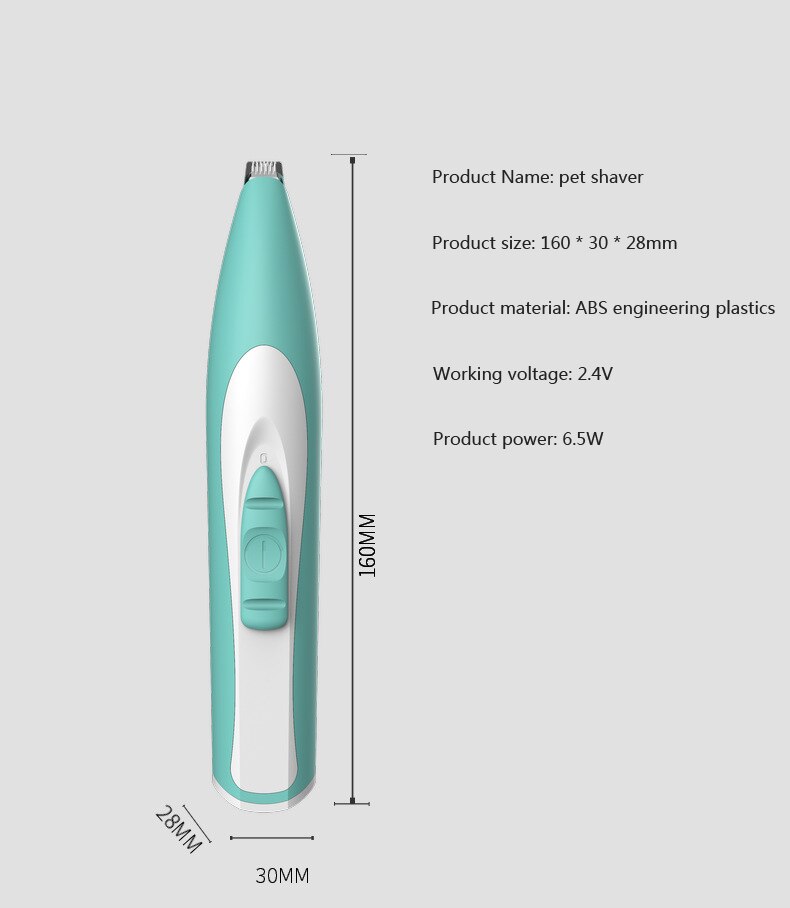 Pet Foot Hair Shaver Dog Shave Feet Hair Clippers Hair Clippers Pet Shaver Battery Models Dog Hair Trimmer
