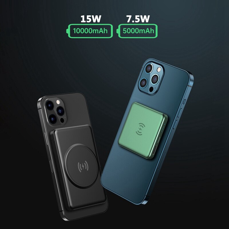 Caseier 15W 10000Mah Magnetic Power Bank Voor Iphone 12 Pro Max Mini Draagbare Externe Batterij Powerbank 5000Mah bank Voor Telefoon