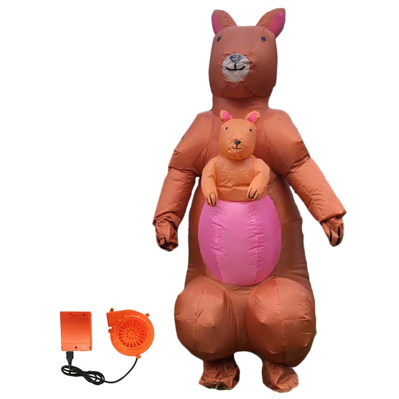 Kangaroo Inflatable Costume Fancy Dress Cosplay Halloween Theme Party Toy Performance Adults Children Outdoor Costumes