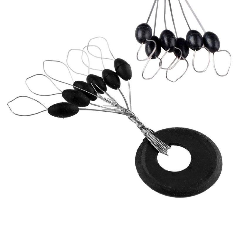 600 Uds 100 grupos/Set tapón de goma de frijoles Oval Space Bean pesca flotador de corcho de pesca conector de línea de accesorios PJ208