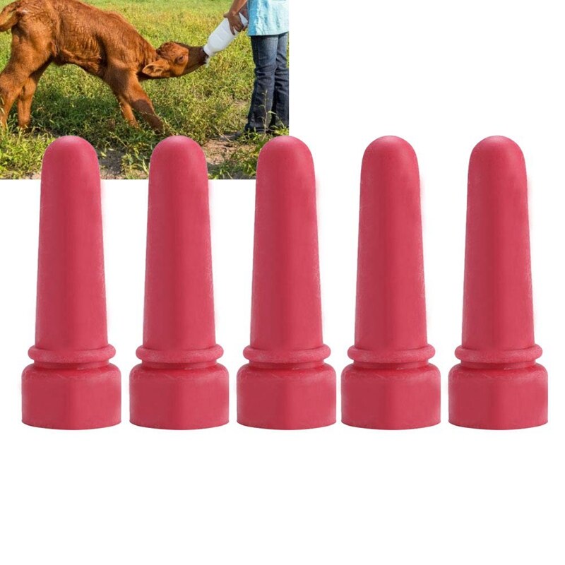 10Pcs Little Cow Calf Milk Drink Nipple Soft Rubber Goat Milk Bottle Feeding Teat Mouth Rubber Calf Feeding Bottle Nipple Lamb T