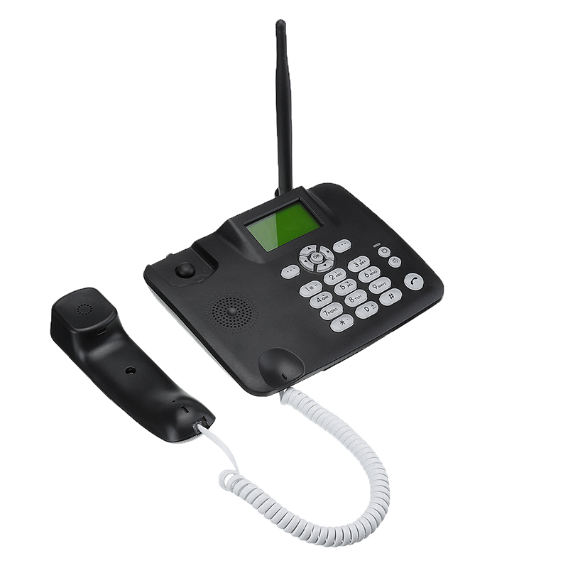 Zwarte Vaste Desktop Draadloze Draadloze Telefoon 4G Gsm Desk Phone Sim-kaart Sms Functie Desktop Telefoon Machine