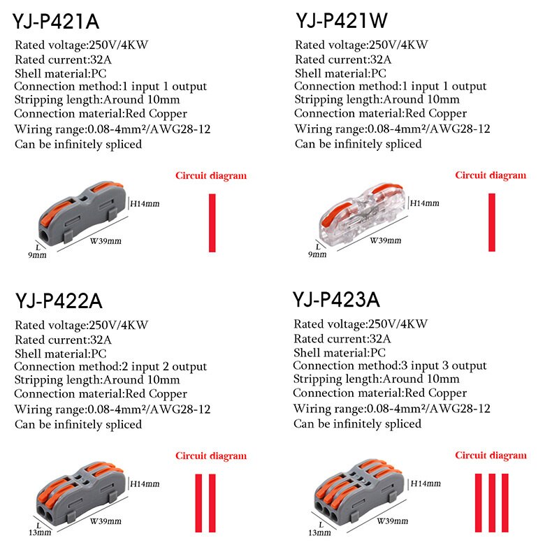 Wire Connector 222-412 Led Strip Lighting Electric Quick Connectors Mini Conductor Push-in P421 2 3 Pin Splicing Terminal Blocks