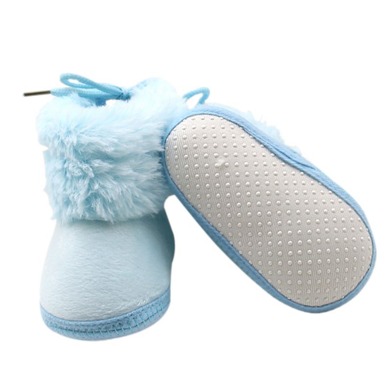 Meisje Peuter Snowboots Baby Laarzen Winter Warme Schoenen Met Vlinder-Knoop Anti-Slip Fluwelen Zuigeling Zachte sole Laarsjes