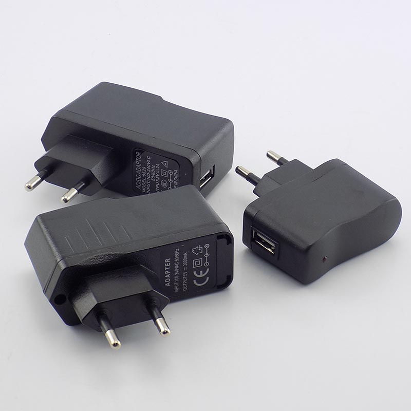 AC 110V-240V to DC 5V 0.5A 1A 2A 3A USB to Euro Plug Adapter USB Charger Power Supply Universal Travel Charging w28