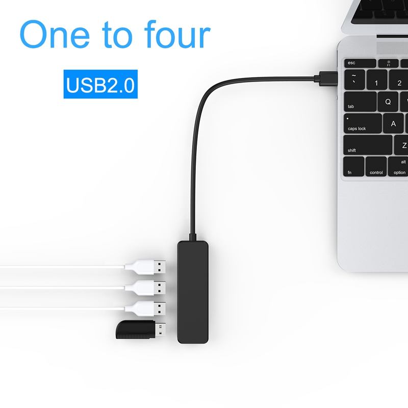 51 stuks accessoires: : 1 stuks ultradunne usb-hub met 4- poorten 2.0 zwart & 50 stuks zelfklevende kabelklemmen voor auto's