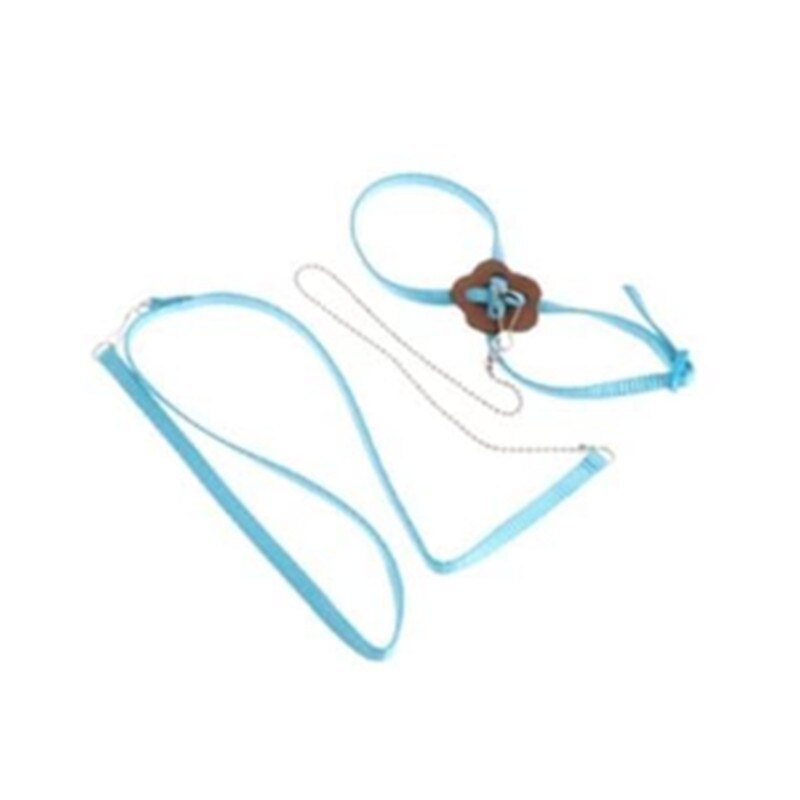 Bird Pet Traction Strap Cute Adjustable Anti-bite Flower Pattern Training Harness Tool: E