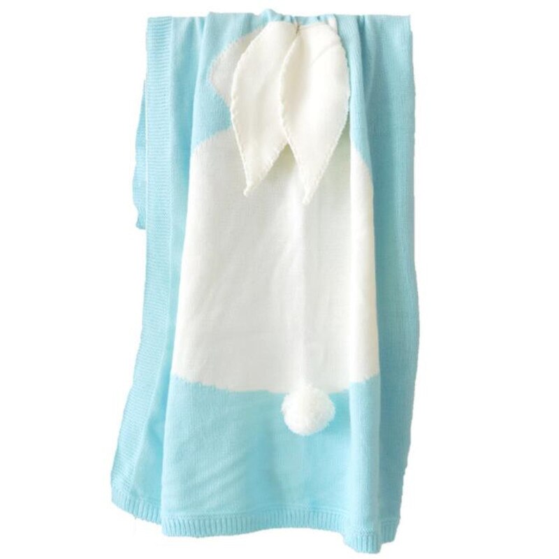 Pasgeborenen Slapen Quilt Deken Baby Speelkleed Konijn Kinderwagen Cover Kinderen Quilt Dutje Student Kids School Dekbed Sofa Dekens: Blauw