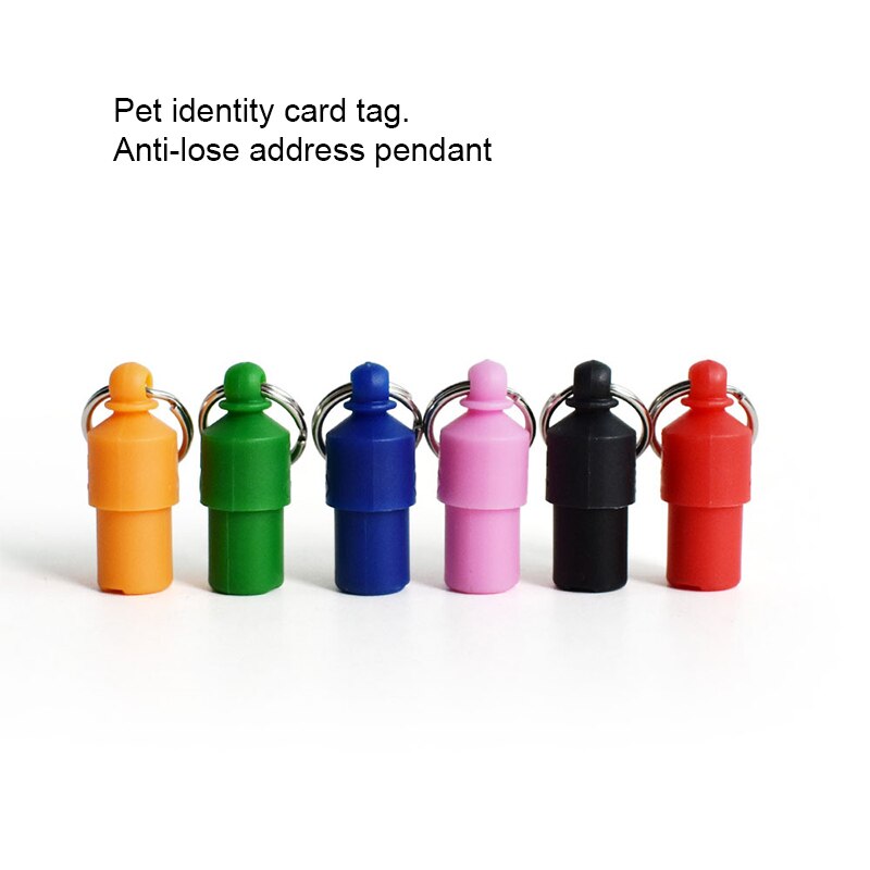 Pendentif pour animaux de compagnie, carte d'adresse Anti-perte, accessoires pour chats et chiens, carte d'identité, fournitures pour animaux de compagnie, rouge/orange/rose/vert/bleu/noir