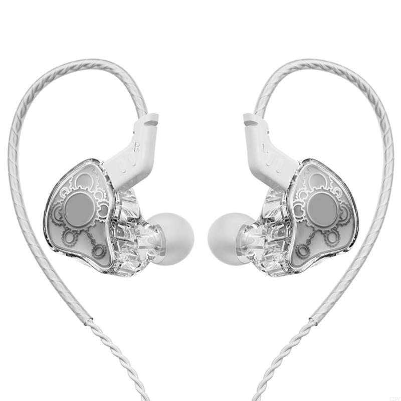 12PC Wireds HiFis Earphones with Enhanceds Bass and Detachable Cable for Clear Sound and Convenient Portability: WHITE