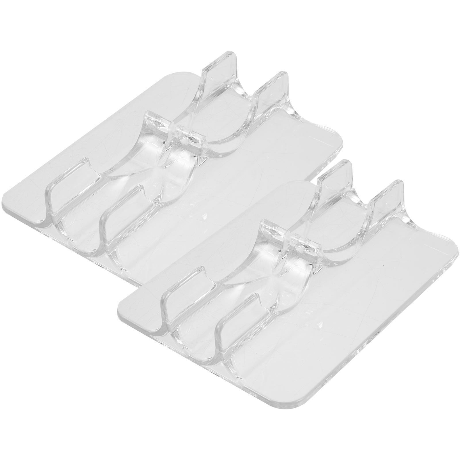 2 stk. gjennomsiktig akryl skøytedisplayholder butikkdekor rulleskøyter oppbevaringsholder veggmontert