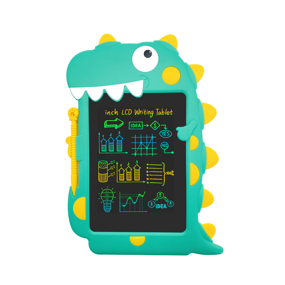 Cartoon Electronic Drawing Board LCD Screen Writing Tablet Digital Graphic Drawing Tablets Electronic Handwriting Pad Board+Pen: Green kl color