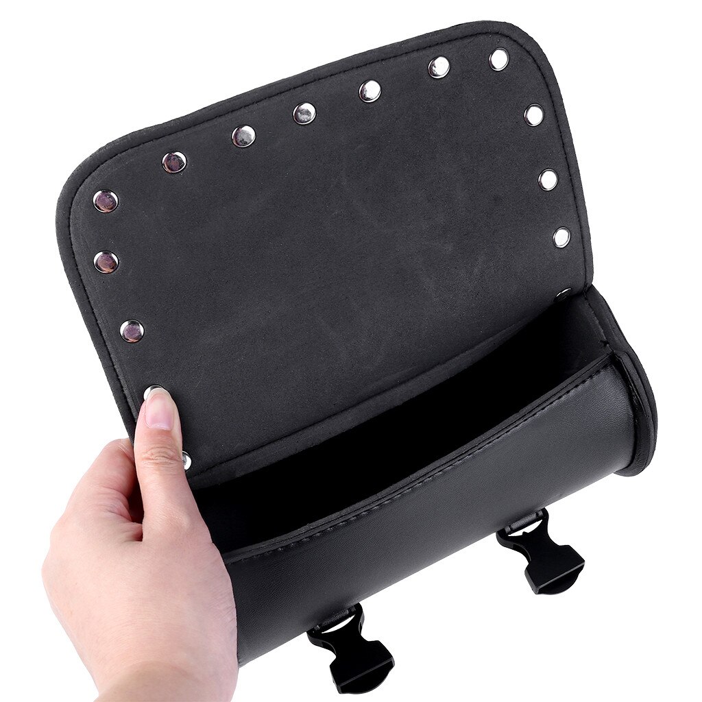 Universele Motorfiets Werkzeug Taschen Motorcycle Cruiser Gereedschapstas Vork Vat Vorm Stuur Voorvork Tas PU Leer