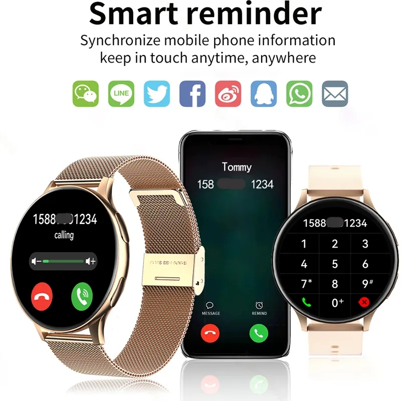 2024 kobiet Bluetooth dzwoni robić inteligentnego zegarka tętno monitorowanie ciśnienia krwi wodoodporny męnarty Smartwatch lokalny odtwarzanie nagranego dźwięku