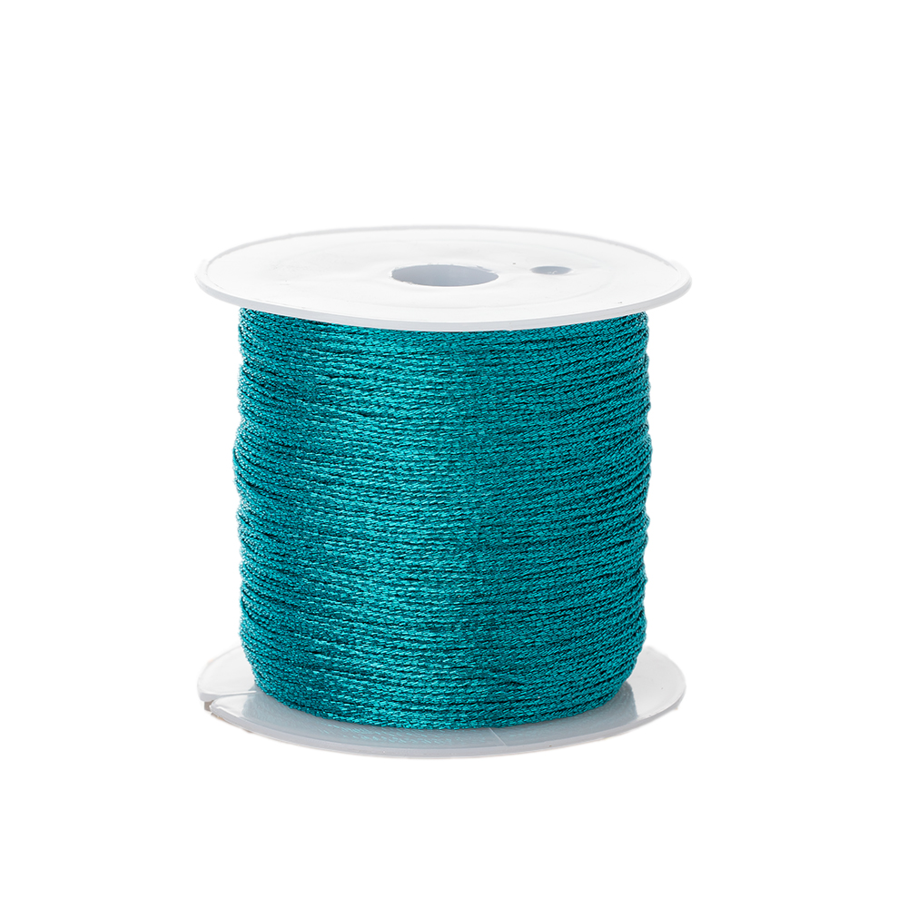 Cuerda de nailon para hacer pulseras y collares, cordón de hilo para abalorios de plata y oro rosa, accesorios para manualidades de macramé hechos a mano, 0,2mm/100m: L / Plata