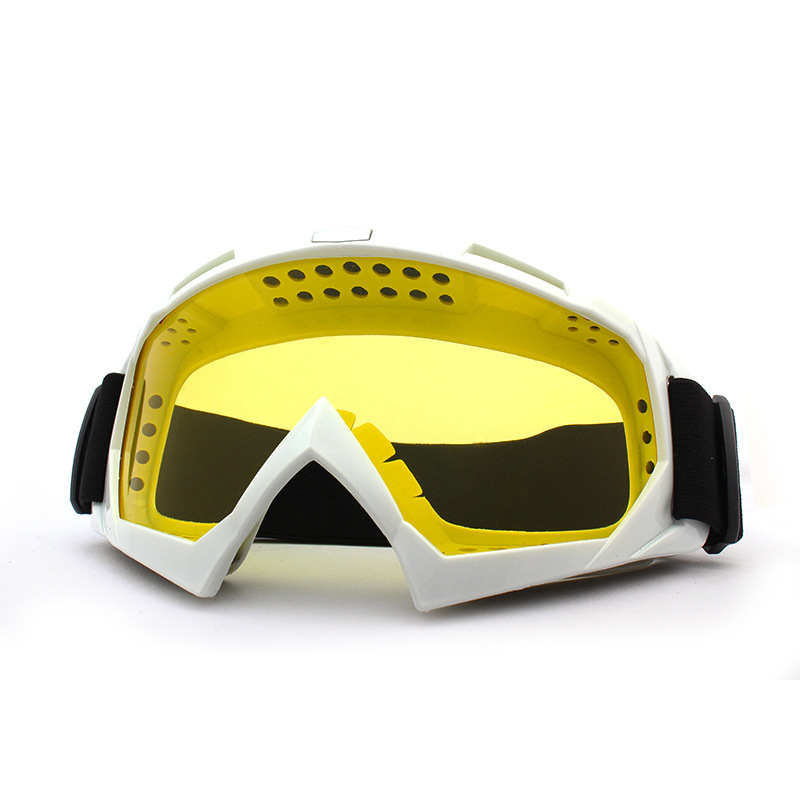 Gafas de Motocross para adultos, Gafas de motocicleta ATV, lentes transparentes, casco de esquí, Googles todoterreno para Kawasaki Oculos Gafas: Oro
